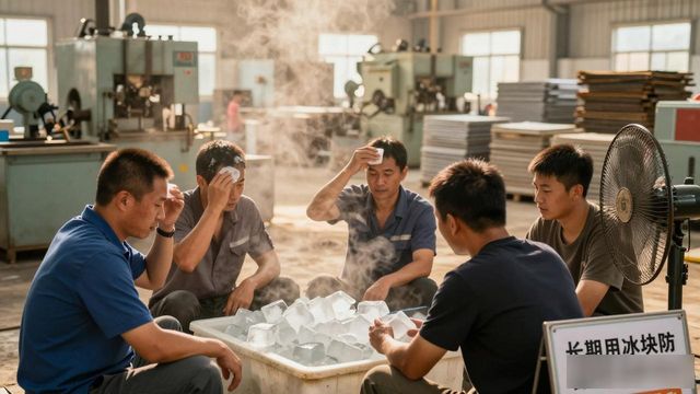 车间高温不用愁 嘉兴防暑降温冰块成了工人的救命凉方